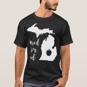 Camiseta Enseñanza pública de profesores de rojo para Ed Mi