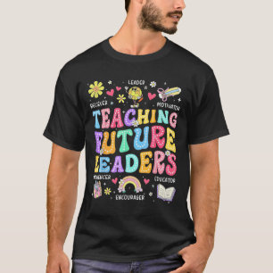 Camiseta Enseñanza Retro Líderes Futuros Profesor Groovy Es