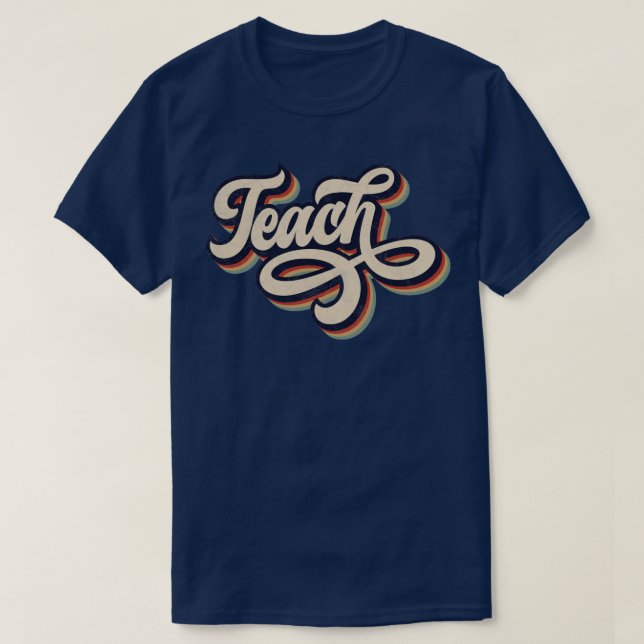 Camiseta Enseñanza retro vintage (Diseño del anverso)