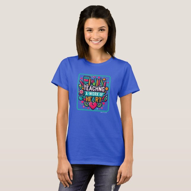 Camiseta Enseñanza, un trabajo del corazón (Anverso completo)