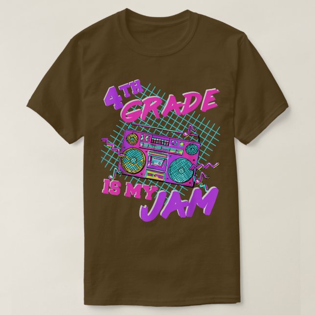 Camiseta Enseñar 4º Grado Es Mi Jam Cuarto Grado Profesor  (Diseño del anverso)