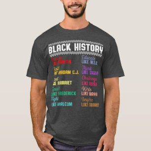 Camiseta Enseñar a los líderes de la historia negra el mes 
