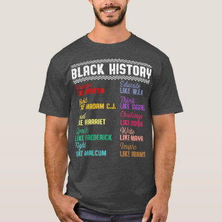 Camiseta Enseñar a los líderes de la historia negra el mes 
