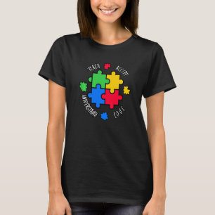 Camiseta Enseñar aceptar amor Entender los avisos de autism