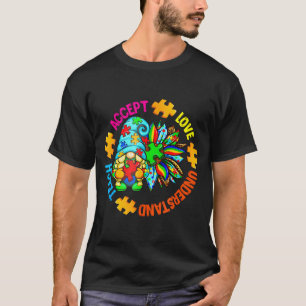 Camiseta Enseñar aceptar entender amar autismo gnomo giraso