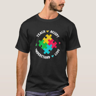Camiseta Enseñar aceptar entender amor profesor autismo gal
