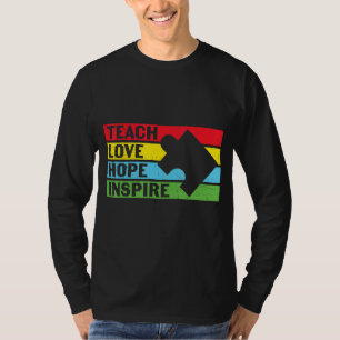 Camiseta Enseñar Amor Esperanza Inspira Autismo Conciencia