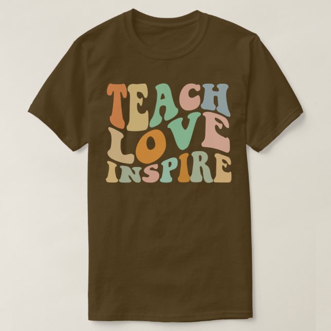 Camiseta Enseñar amor inspira a divertida profesora Appreci (Diseño del anverso)