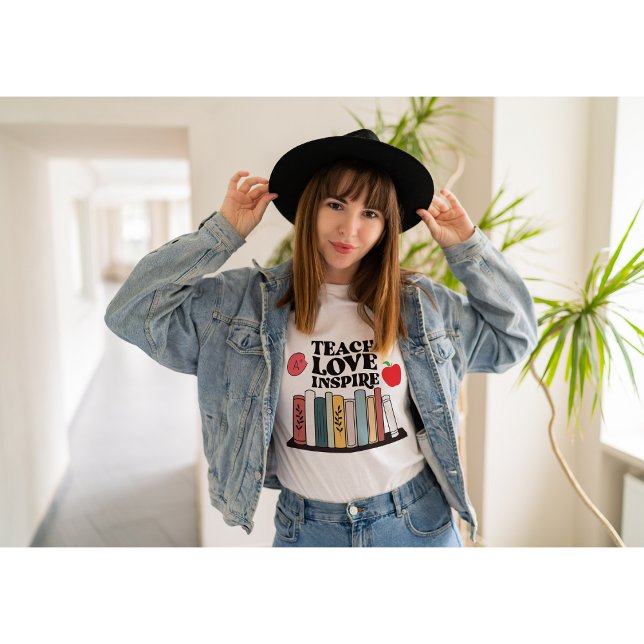 Camiseta Enseñar amor inspira a los profesores a apreciar l (Subido por el creador)