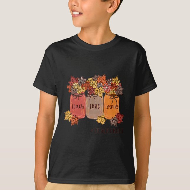 Camiseta Enseñar amor inspira a los profesores a enseñar la (Anverso)