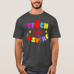 Camiseta Enseñar amor inspira matemáticas al profesor de gu