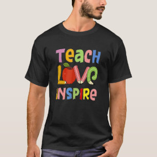 Camiseta Enseñar amor inspirar cita profesora Guay Enseñar 