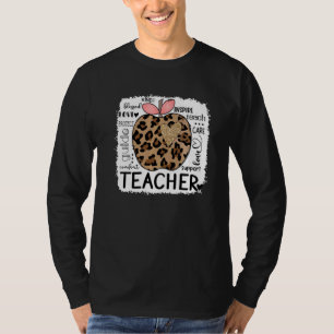 Camiseta Enseñar amor inspirar leopardo de la impresión App