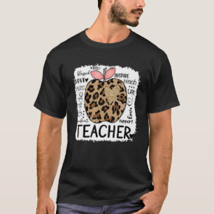 Camiseta Enseñar amor inspirar leopardo de la impresión App