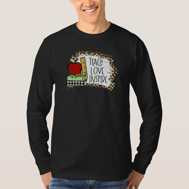 Camiseta Enseñar Amor Inspirar Leopardo Guepardo Estampado  (Anverso)