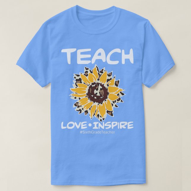 Camiseta Enseñar amor Inspire Leopard Día de San Valentín 6 (Diseño del anverso)