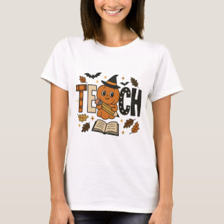 Camiseta Enseñar Calabaza Halloween Profesor
