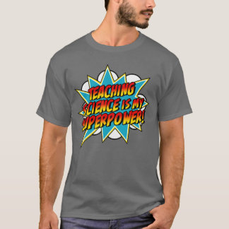 Camiseta Enseñar Ciencia es Mi Superpoder Retro Cómic Súper