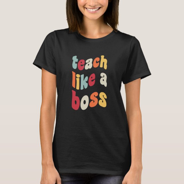 Camiseta Enseñar Como Un Meme Del Maestro Retro Jefe De Vue (Anverso)