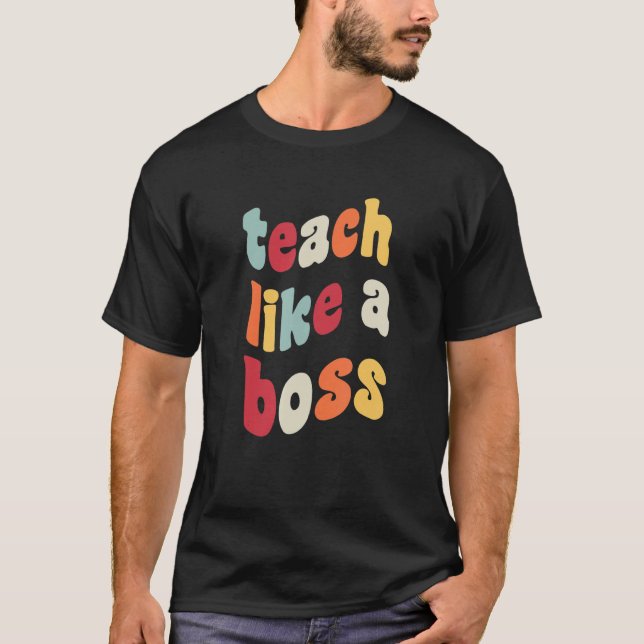Camiseta Enseñar Como Un Meme Del Maestro Retro Jefe De Vue (Anverso)