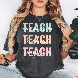Camiseta Enseñar Compasión Amabilidad Confianza Profesor