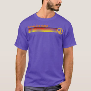 Camiseta Enseñar con franjas retro de puesta de sol
