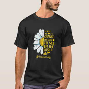 Camiseta Enseñar El Cambio Que Quieres Ver En El Teac Mundi