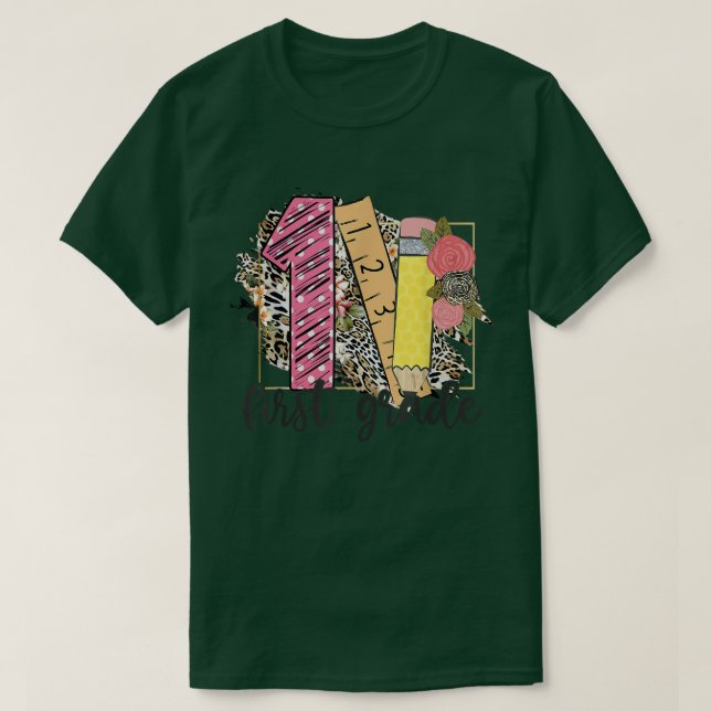 Camiseta Enseñar El Primer Grado De Volvimiento Al Profesor (Diseño del anverso)
