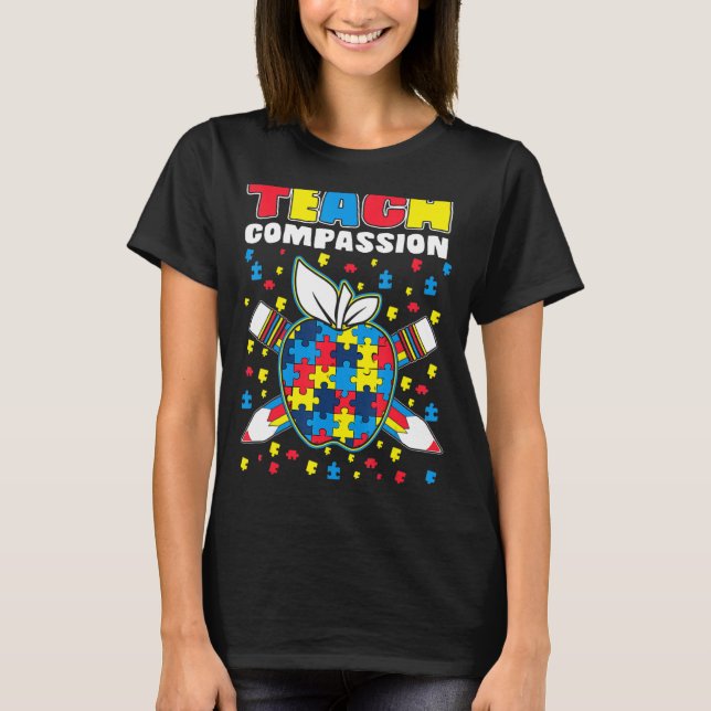 Camiseta Enseñar el rompecabezas de la compasión a los prof (Anverso)