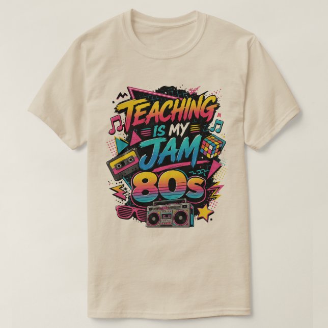 Camiseta Enseñar es mi pasión 80s (Diseño del anverso)