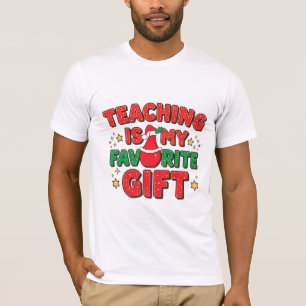 Camiseta Enseñar es mi regalo favorito   Profesor Retro