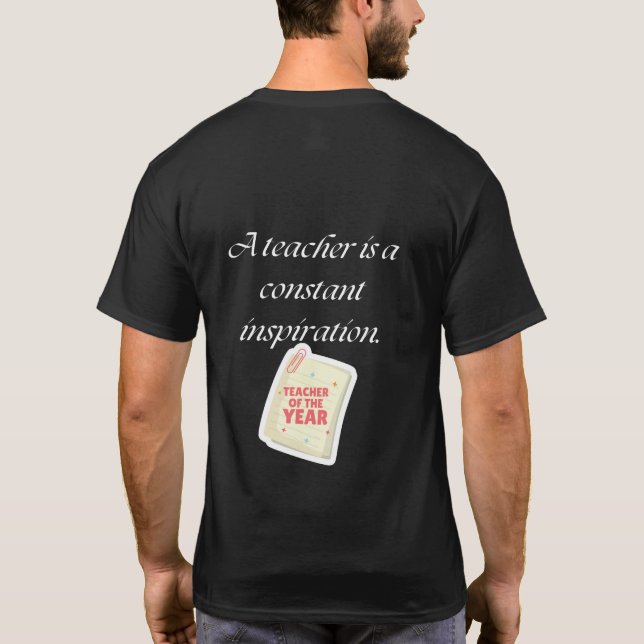 Camiseta Enseñar es mi superpoder NEGRO (Reverso)