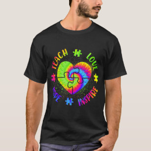 Camiseta Enseñar Esperanza Amor Inspira Autismo Sensibiliza