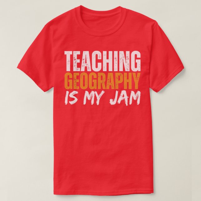 Camiseta Enseñar geografía es mi mermelada (Diseño del anverso)