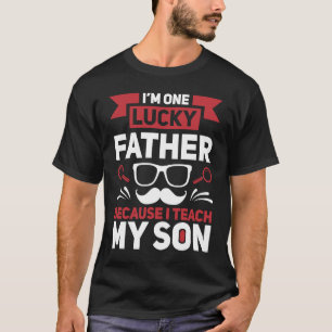 Camiseta Enseñar inspirar amor afortunado padre escuela mej