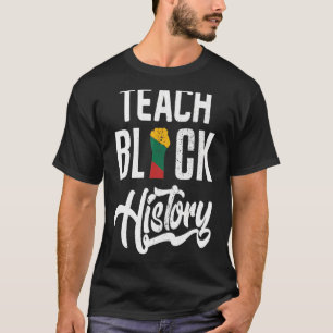 Camiseta Enseñar Mes de Historia Negra Orgulloso L afroamer