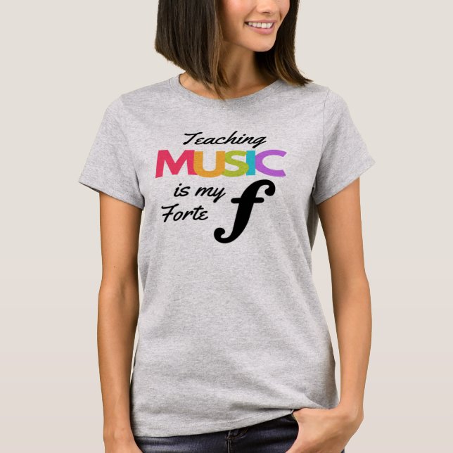 Camiseta Enseñar música es mi humor de profesor de música F (Anverso)