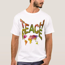 Camiseta Enseñar por la paz a nivel global