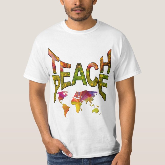Camiseta Enseñar por la paz a nivel global (Anverso)