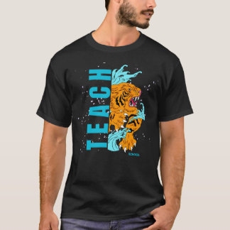Camiseta Enseñar ( Tigre Verde azulado )