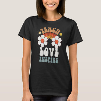Camiseta Enseñar y amar inspiran a las mujeres retro de vue