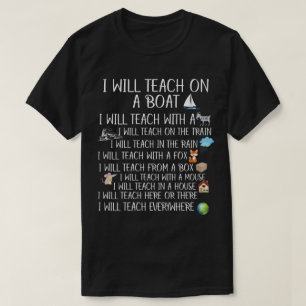 Camiseta Enseñaré en un bote Una cabra una caja que enseñar