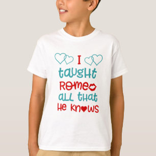 Camiseta Enseñé a Romeo todo que él sabe el día de San