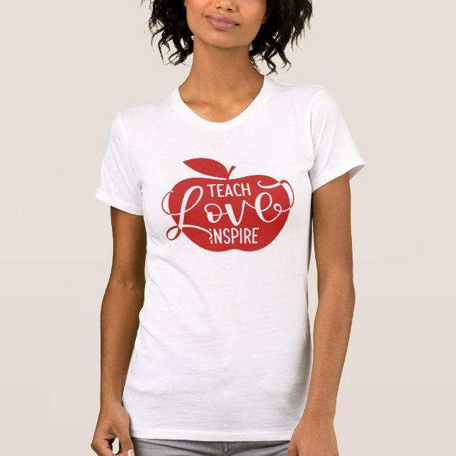 Camiseta Enseñe al amor inspiran (Anverso)