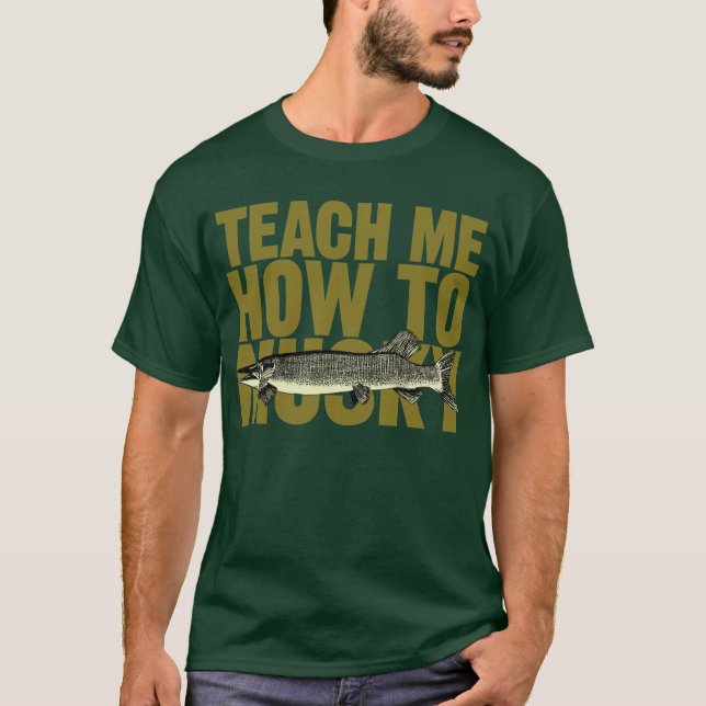 Camiseta Enséñeme a cómo a almizclado (las letras verdes (Anverso)