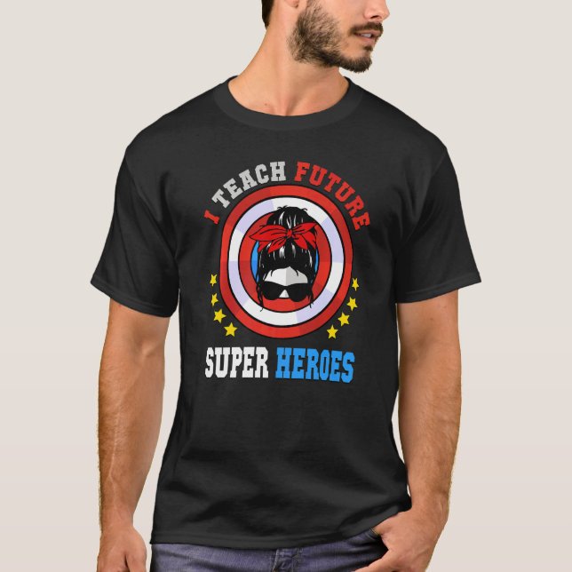 Camiseta Enseño a futuros héroes superasombrosos y desorden (Anverso)