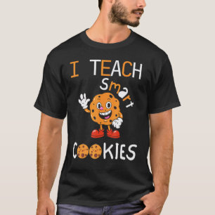 Camiseta Enseño a galletas inteligentes lindas para maestra