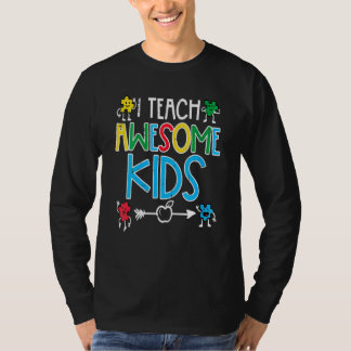 Camiseta Enseño A Increíbles Niños Maestros De Sensibilizac