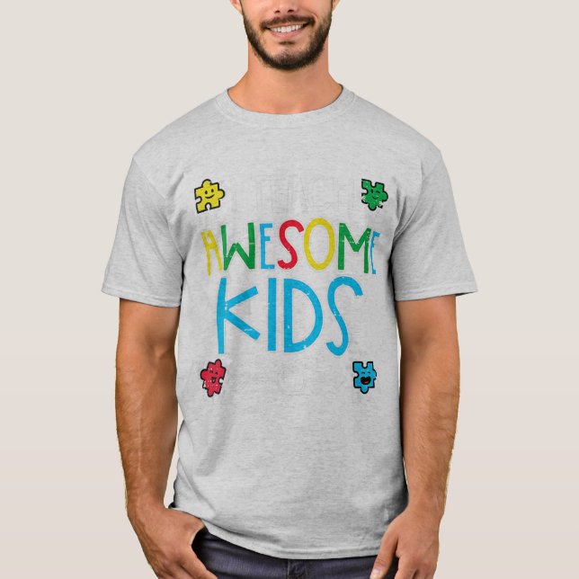 Camiseta Enseño A Increíbles Niños Maestros De Sensibilizac (Anverso)