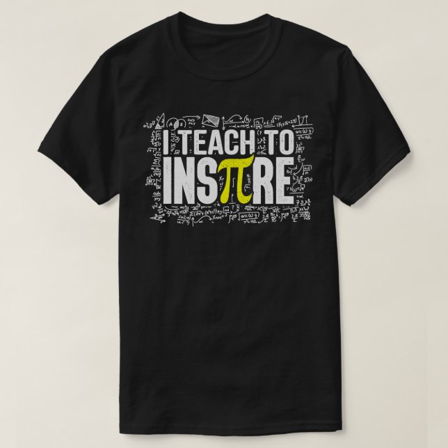 Camiseta Enseño A Inspirar Al Maestra De Matemáticas Funny  (Diseño del anverso)
